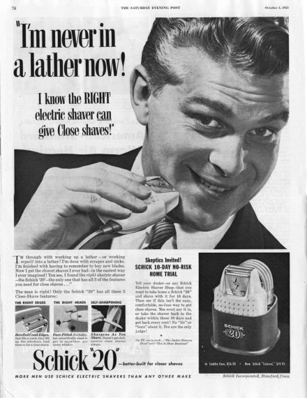 Vintage Schick shaver ad