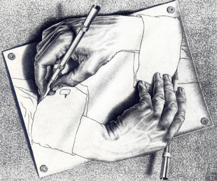 Drawing Hands by M.C. Escher