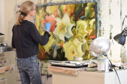 Holly Van Hart in her studio-resized