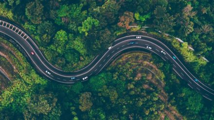 This winding road reflects the path traveled to gain success.