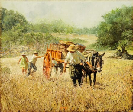 Grape Harvest Straw by Clark Hulings