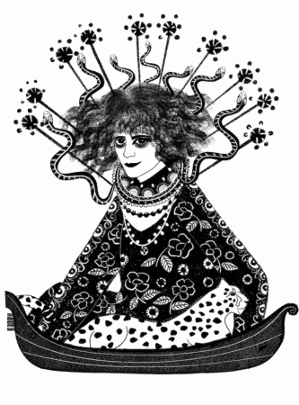 Luisa Casati Illustration by Dina Razin