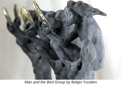 Man and the Bird Group by Belgin Yucelen